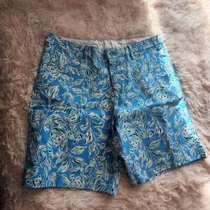 Lilly Pulitzer Blue and Green Men Shorts